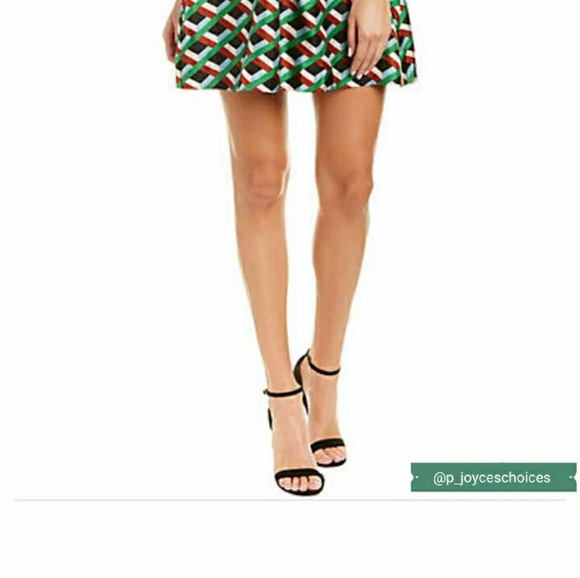 J crew 100% silk Geo lattice design skirt - Picture 2 of 2